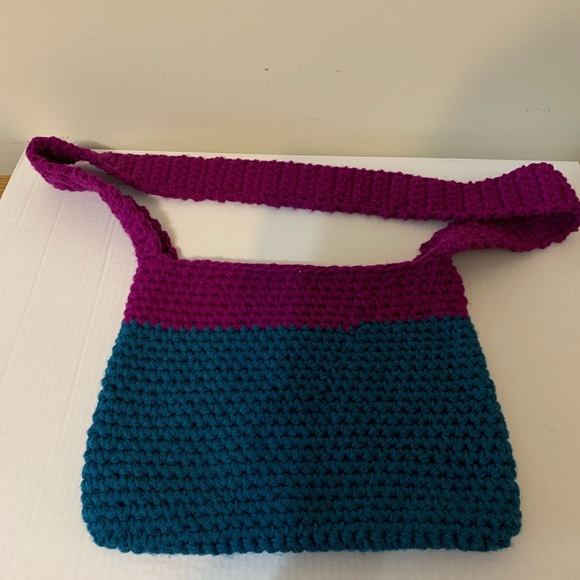 Boho Crossbody Bag Handmade Crocheted - Picture 7 of 16